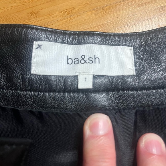 EUC BA&SH- Urban Black Leather Skirt. Size US 4 - Picture 4 of 11